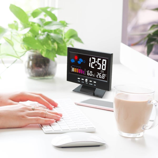 đ„đ„ Moniteur numĂ©rique de tempĂ©rature et d'humiditĂ© Ă LED prĂ©visions mĂ©tĂ©o rĂ©veil de bureau Ă LED (50% de rĂ©duction sur le dernier jour)