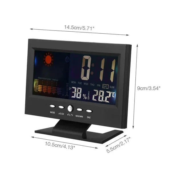 đ„đ„ Moniteur numĂ©rique de tempĂ©rature et d'humiditĂ© Ă LED prĂ©visions mĂ©tĂ©o rĂ©veil de bureau Ă LED (50% de rĂ©duction sur le dernier jour)