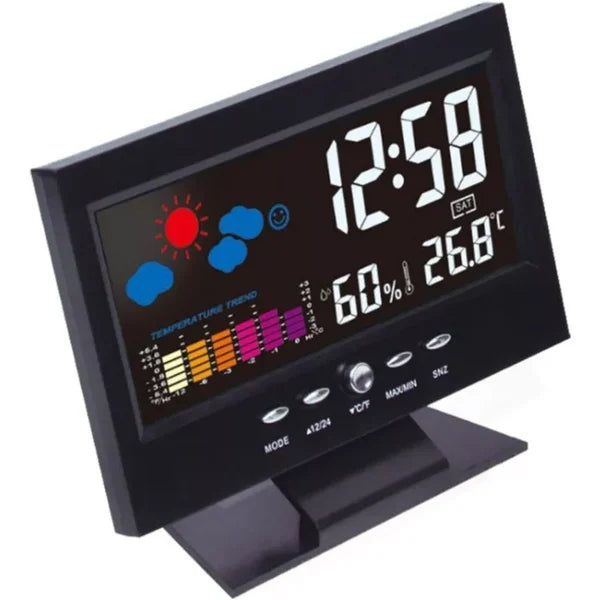 đ„đ„ Moniteur numĂ©rique de tempĂ©rature et d'humiditĂ© Ă LED prĂ©visions mĂ©tĂ©o rĂ©veil de bureau Ă LED (50% de rĂ©duction sur le dernier jour)