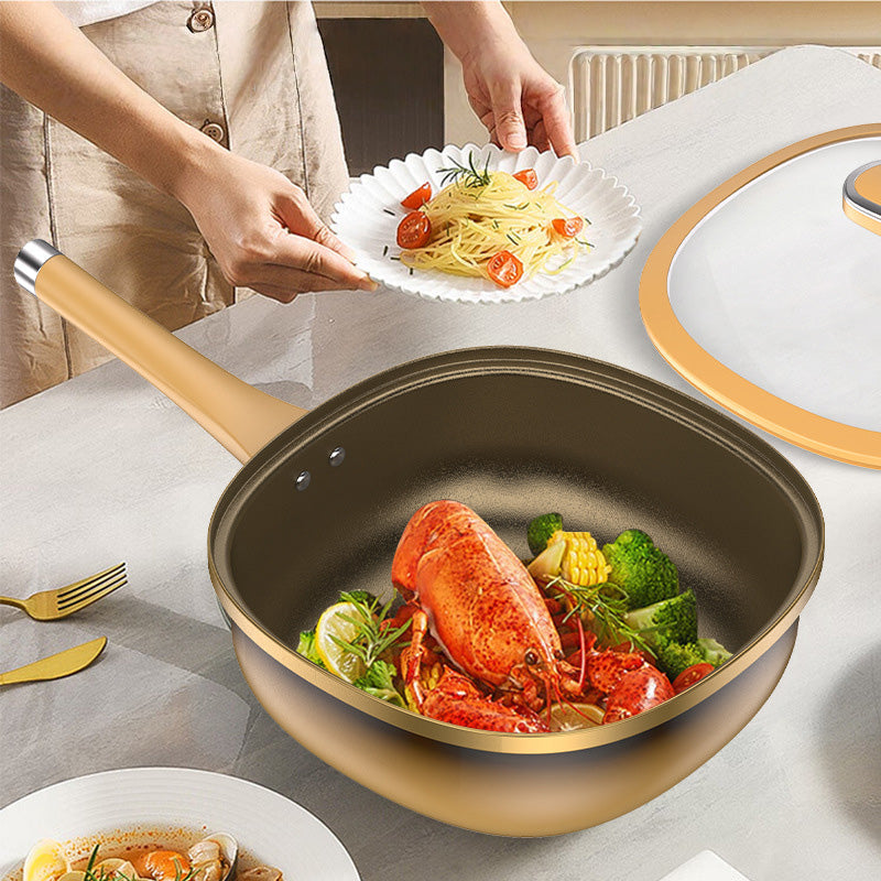 🔥 50 % DE RÉDUCTION ! 🍳✨ Pot anti-adhésif en alliage de titane de 12 pouces avec couvercle 🍲💫