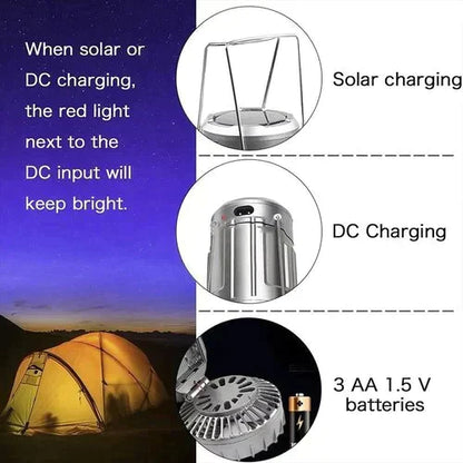 💡💡🎁Vente chaude 50% de réduction🎁🔥Lanterne de camping LED portable avec ventilateur