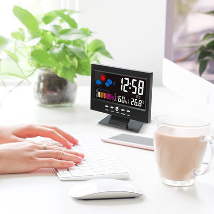 🔥🔥 Moniteur numérique de température et d'humidité à LED prévisions météo réveil de bureau à LED (50% de réduction sur le dernier jour)
