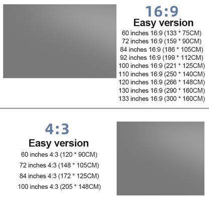 Ecran pliable anti-lumière pour projecteur portable 4K
