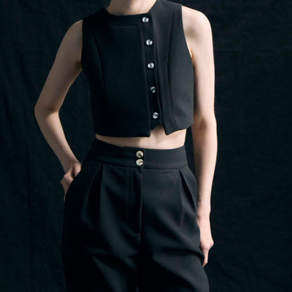 💥Free Shiping🌷Women's Elegant 2 Piece Outfits Sleeveless Top & High Waist Pants