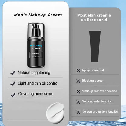Maquillage en crème pour hommes pour éclaircir, hydrater et couvrir les imperfections