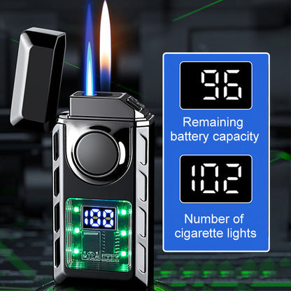 Briquet à Double Flamme Multifonctionel avec Lumières Colorées🎁