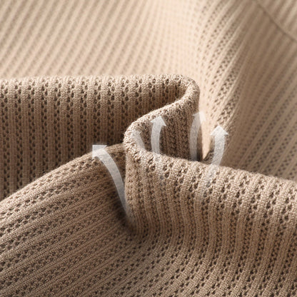 Manteau à manches longues en tricot à revers pour hommes