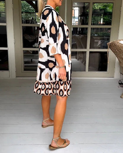 🔥HOT SALE🔥Robe plissée à imprimé tachetéDESCRIPTIONS