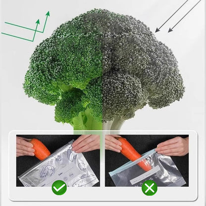 🥢Sac de Conservation en Aluminium Reutilisable et Fermable🌍Parfait pour Stocker et Protéger Vos Aliments!