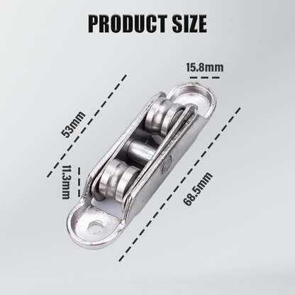 Poulie en alliage de zinc 80/88 pour fenêtres et portes en PVC
