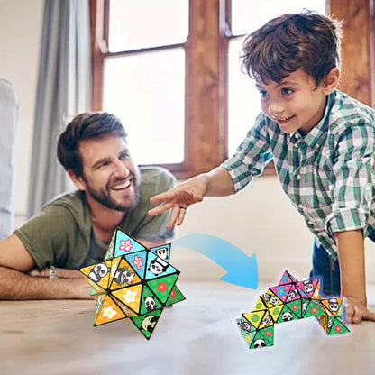 🔥Livraison gratuite dans tout le centre commercial🔥🔥 50 % DE RÉDUCTION – Cube magique panda pliable créatif pour enfants 🐼✨